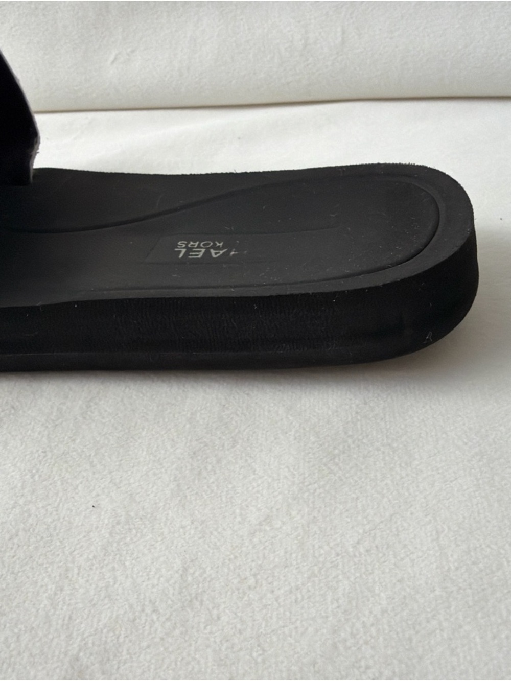 Michael Kors Silver Monogram Slide Sandals - Picture 5 of 11